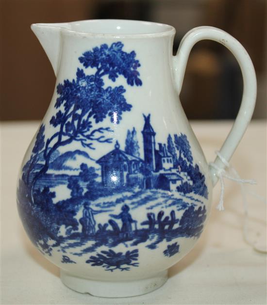 A rare Worcester lobed plate, c.1765-70, (5)